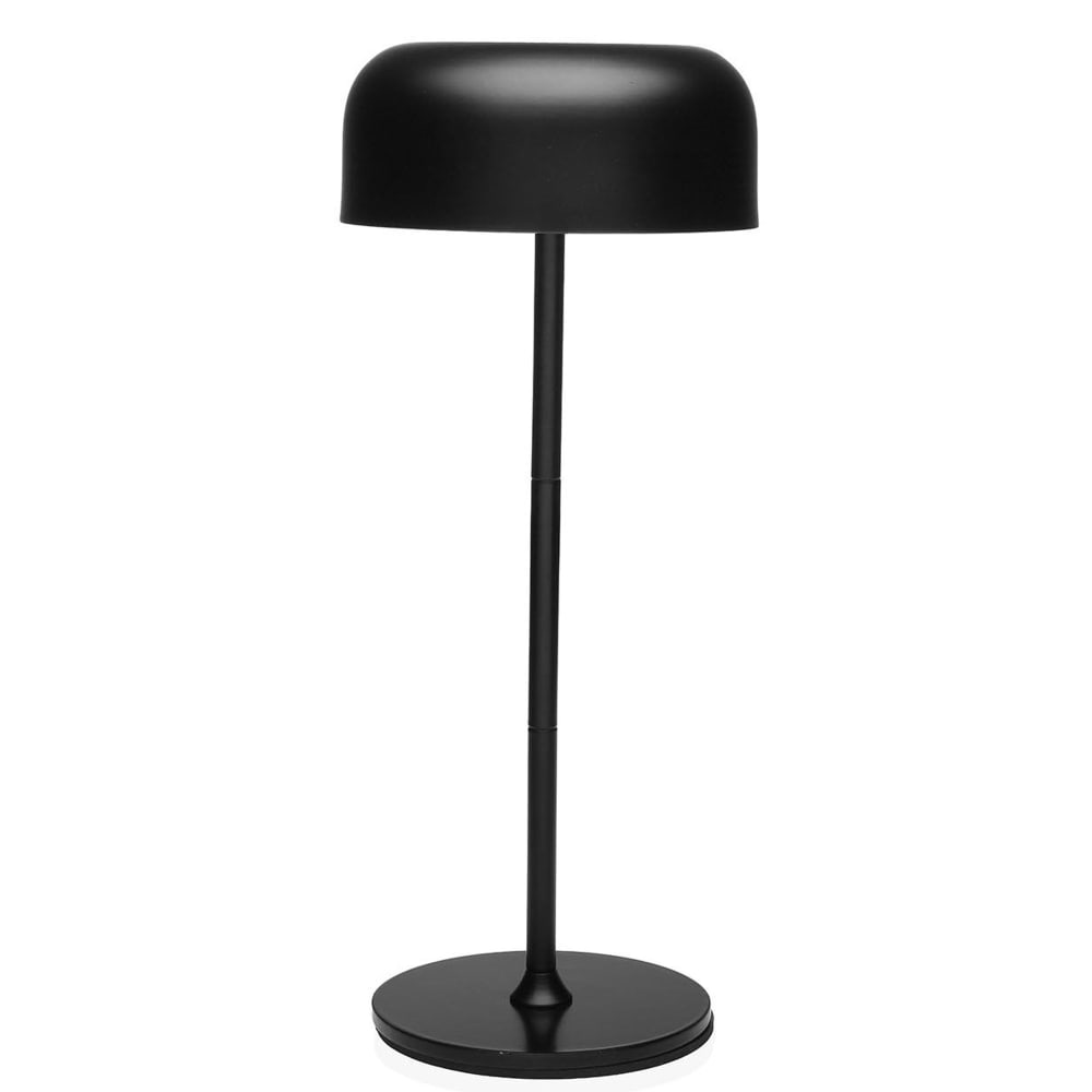 Lampe à poser en métal noir LED sans fil 12.5x12.5x31cm