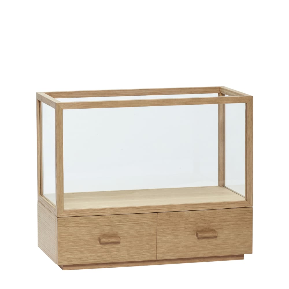 Vitrine en verre et bois clair