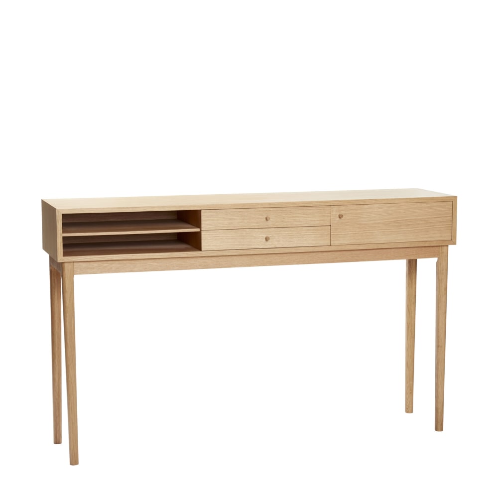 Hübsch Holzkonsole mit Schubladen, beige - Holz