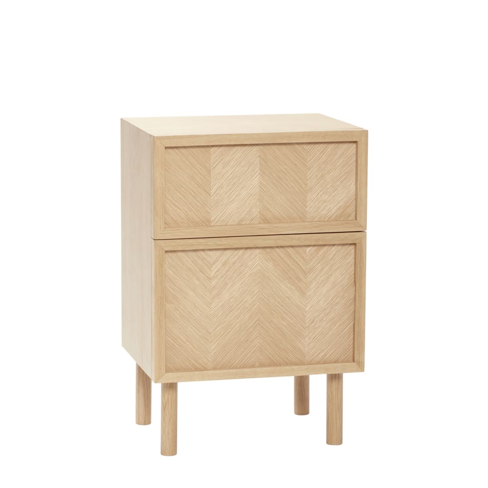 Table de chevet en bois de chêne clair