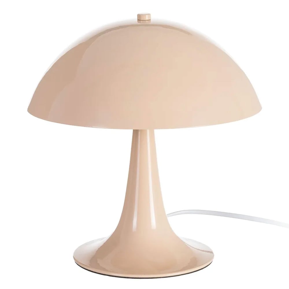 Lampe à poser champignon métal beige 25x25x27.5cm