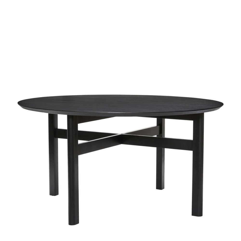 Table de repas large en bois de frêne noir