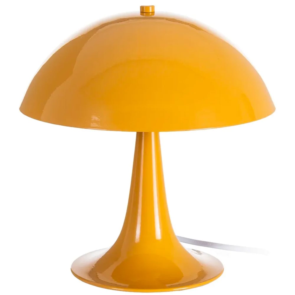 Lampe à poser champignon métal jaune 25x25x27.5cm