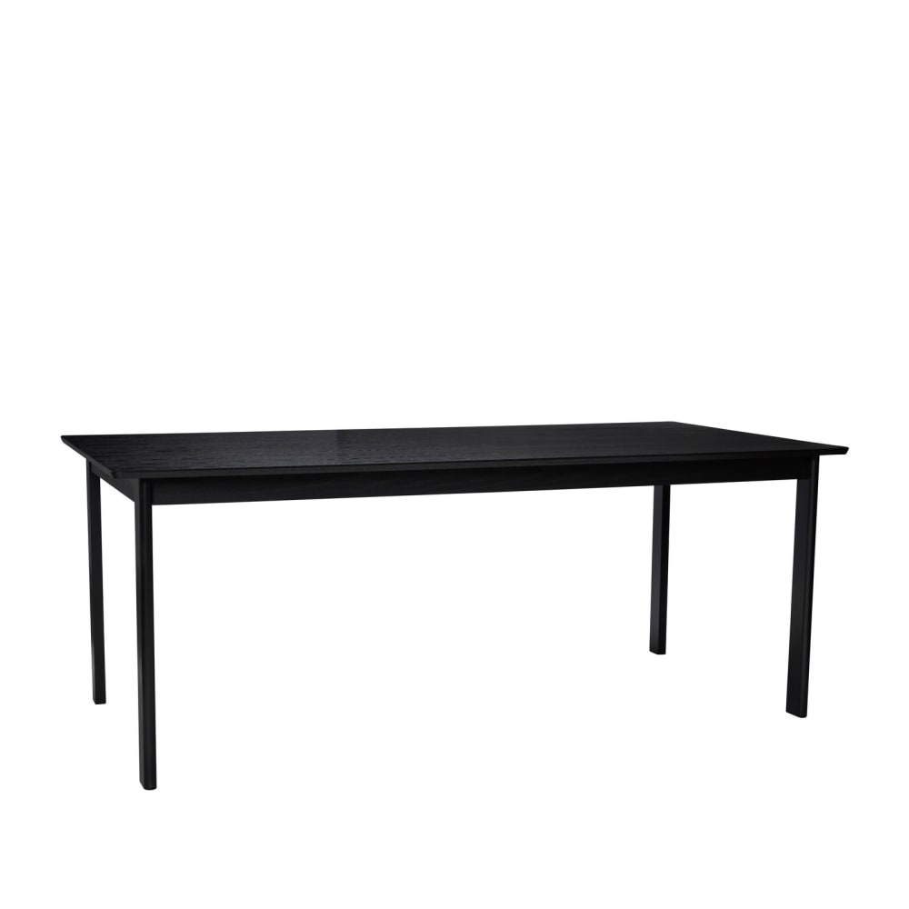 Table de repas carré en bois de frêne noir
