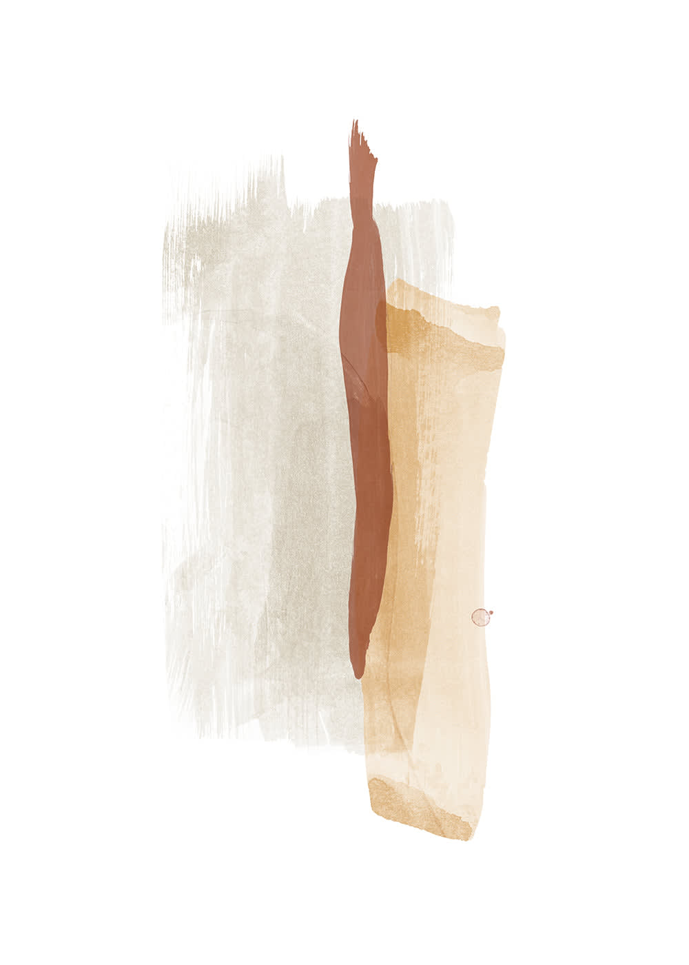 Hannun Dekorativer Kunstdruck, 50 x 70 cm style modern Beige Papier