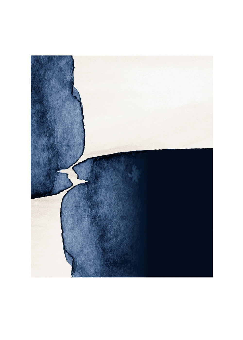 Hannun Dekorativer Kunstdruck, 50 x 70 cm style modern Beige Papier