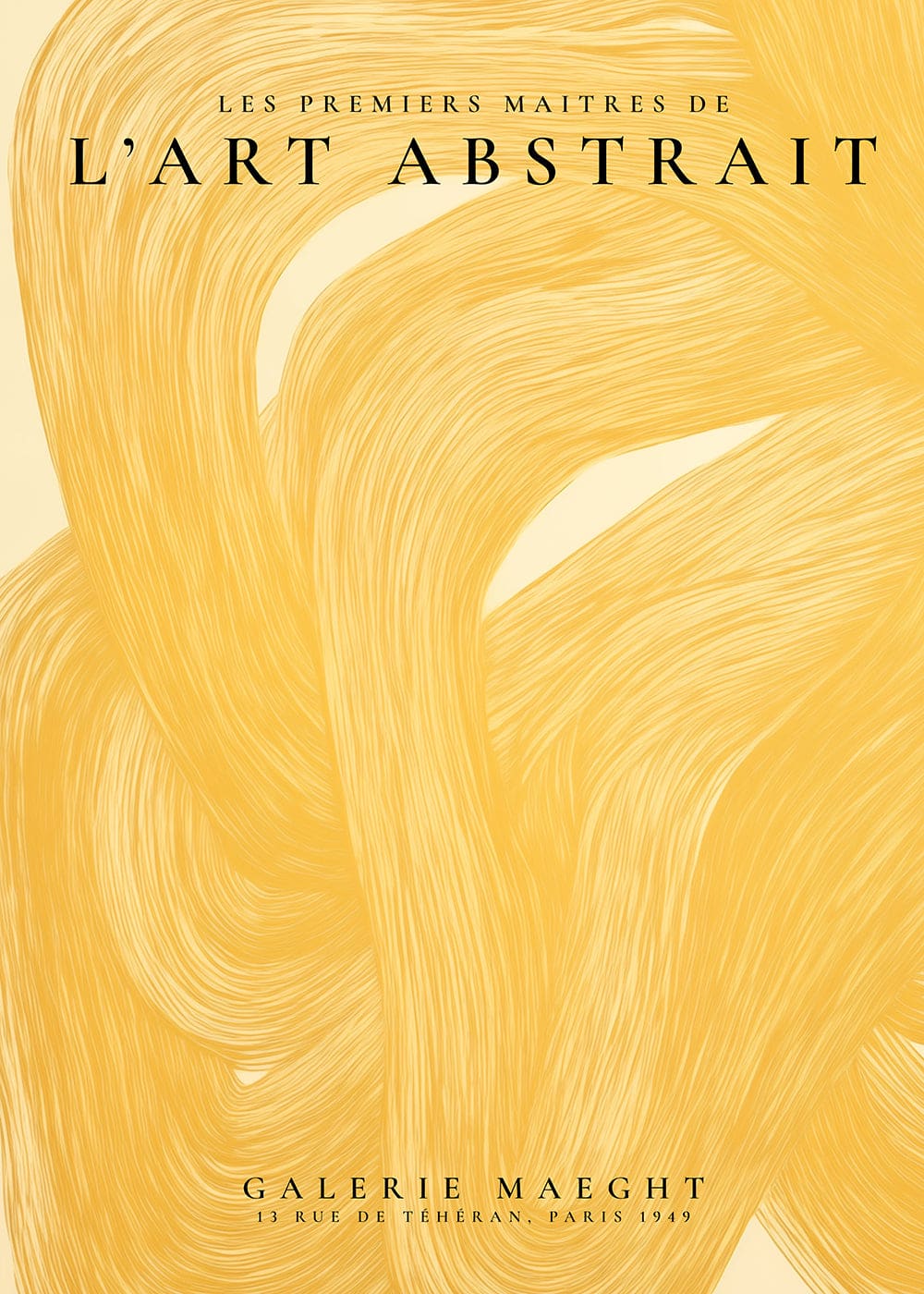 Hannun Dekorativer Kunstdruck, 50 x 70 cm style modern Gelb Papier