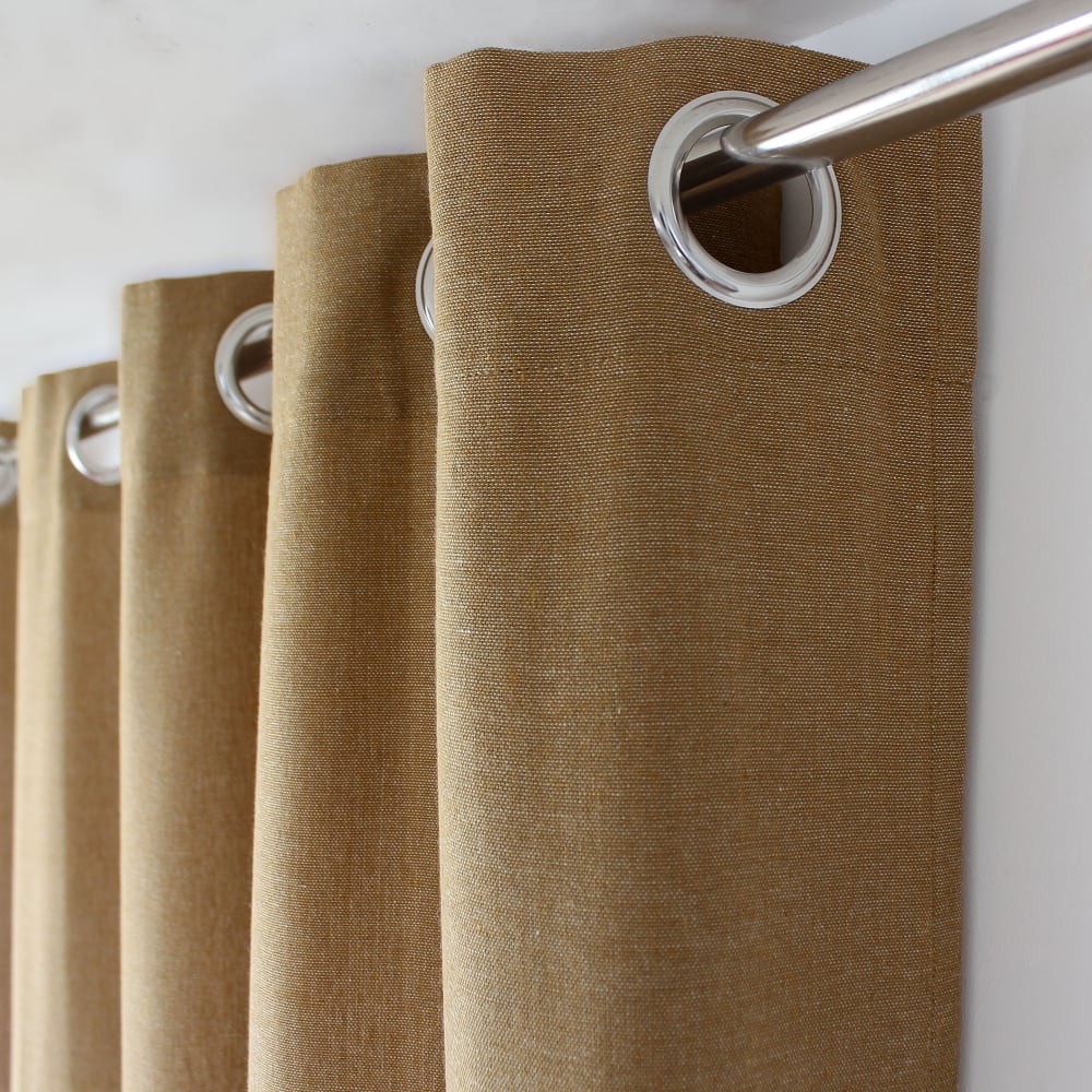 Rideau Coton recyclé - 140x240cm - Ocre — vue 3