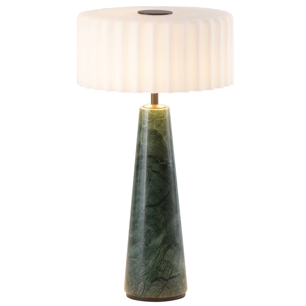 Lampe de table sans fil Marbre Vert h30cm