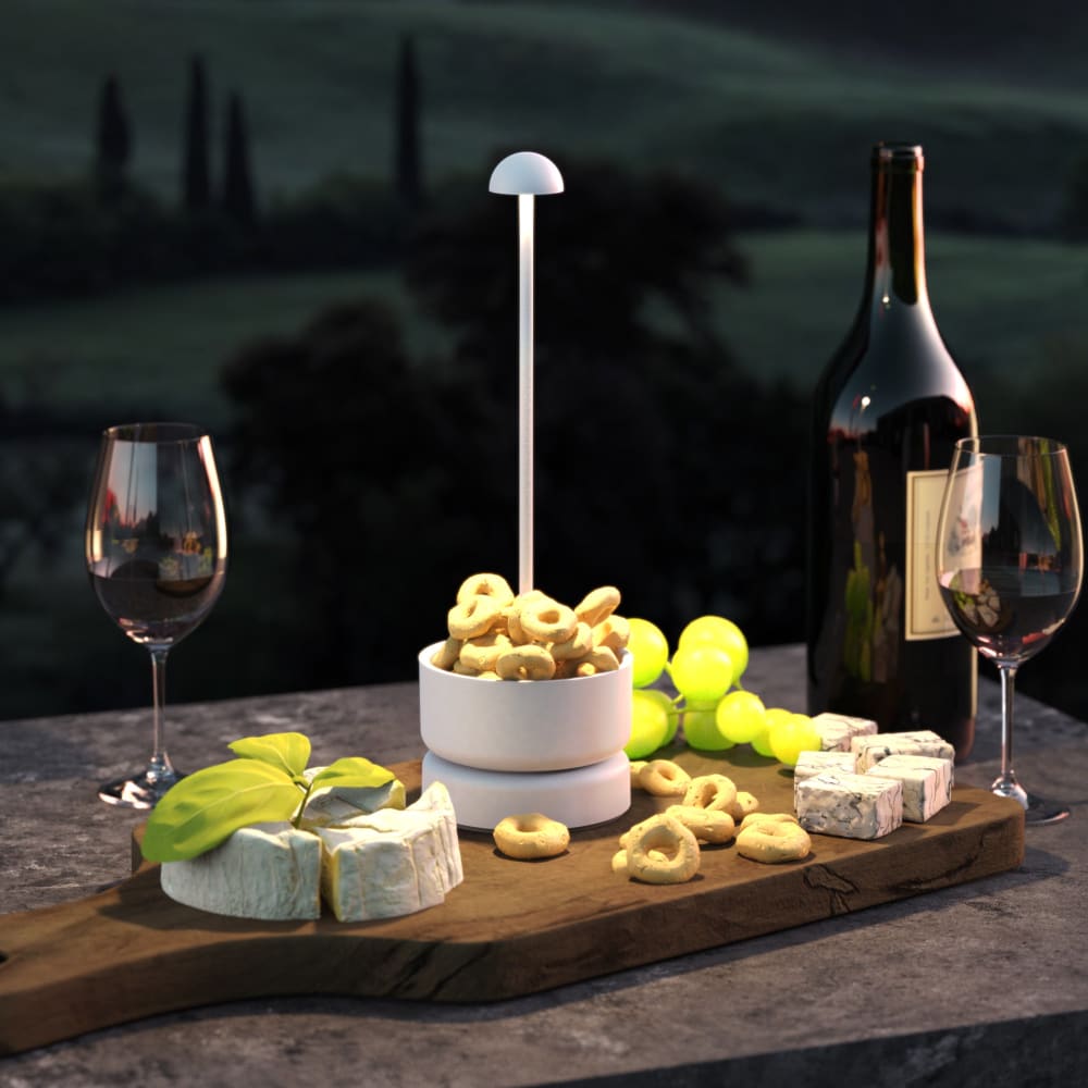 Lampe de table sans fil Aluminium Blanc h31cm - Maisons du Monde