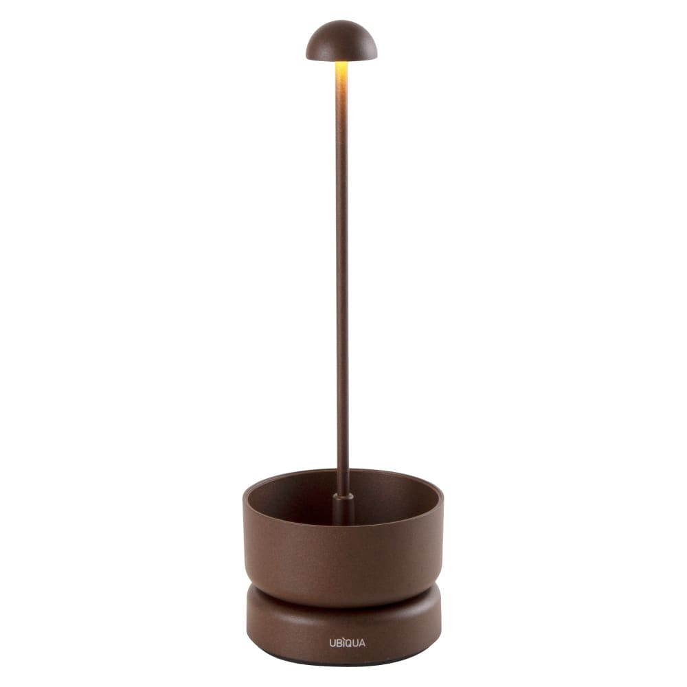 Lampe de table sans fil Aluminium Marron h31cm