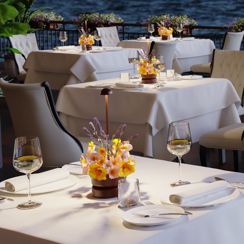 Lampe de table sans fil Aluminium Marron h31cm - Maisons du Monde