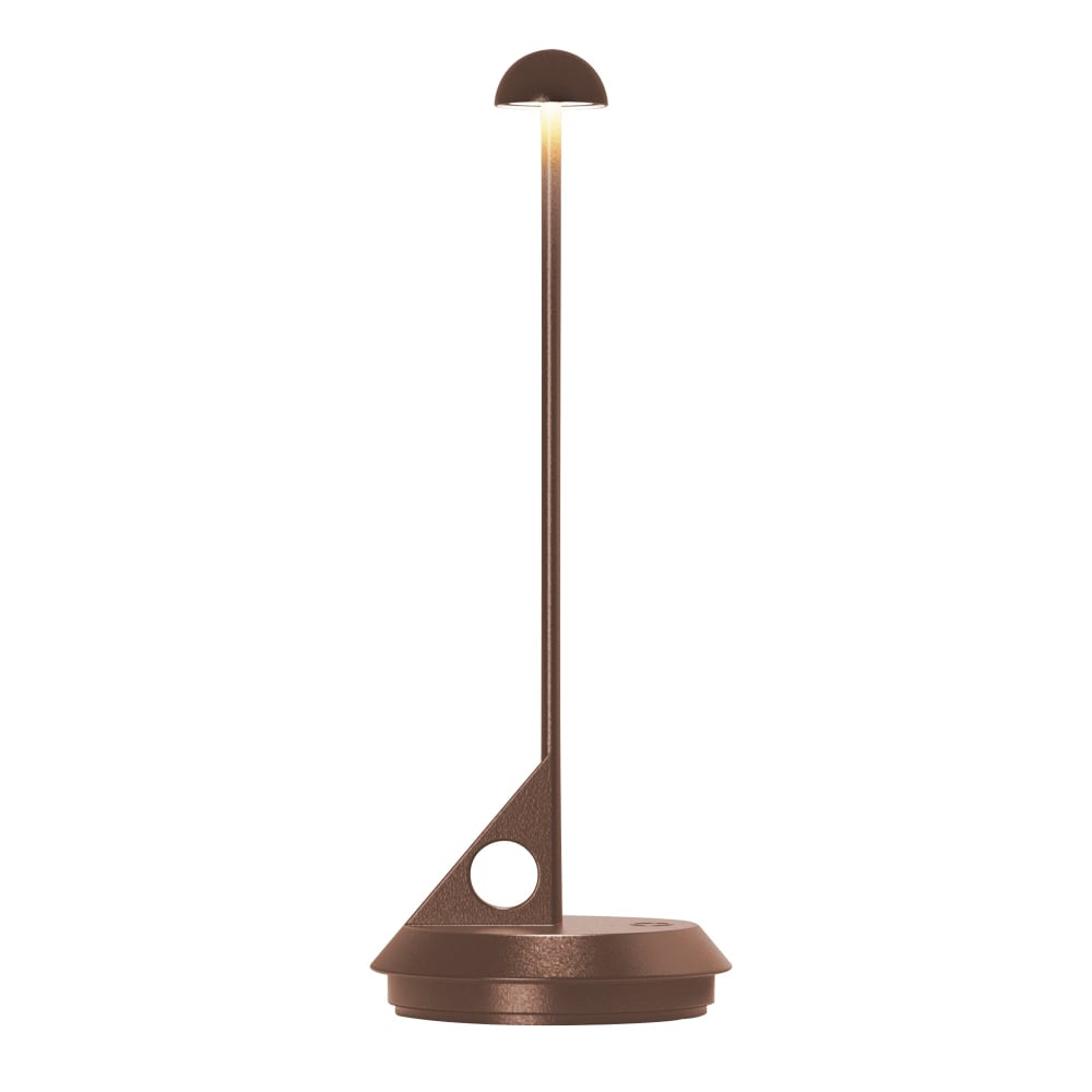Lampe de table sans fil Aluminium Marron h29cm