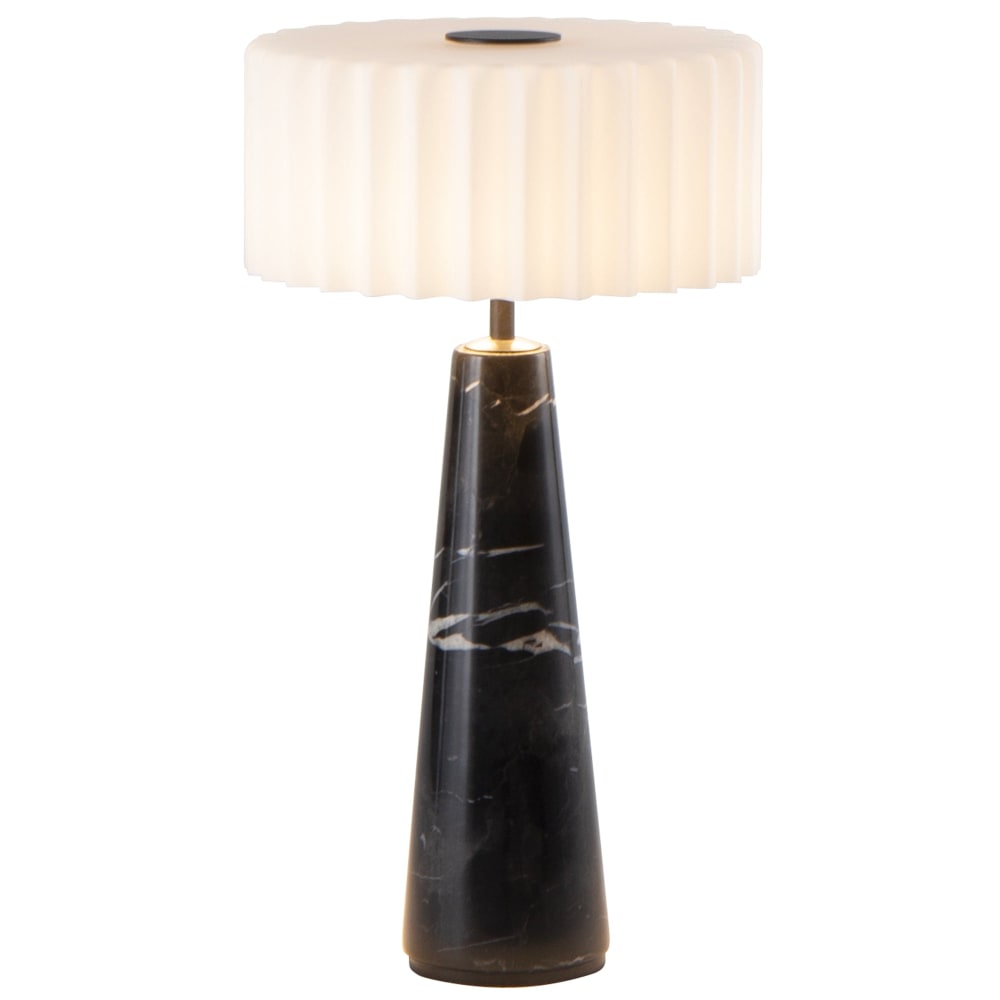 Lampe de table sans fil Marbre Noir h30cm