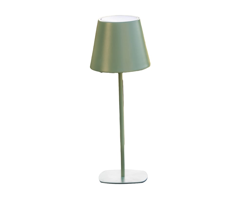Lampe de table sans fil en métal   4 en 1   vert amande