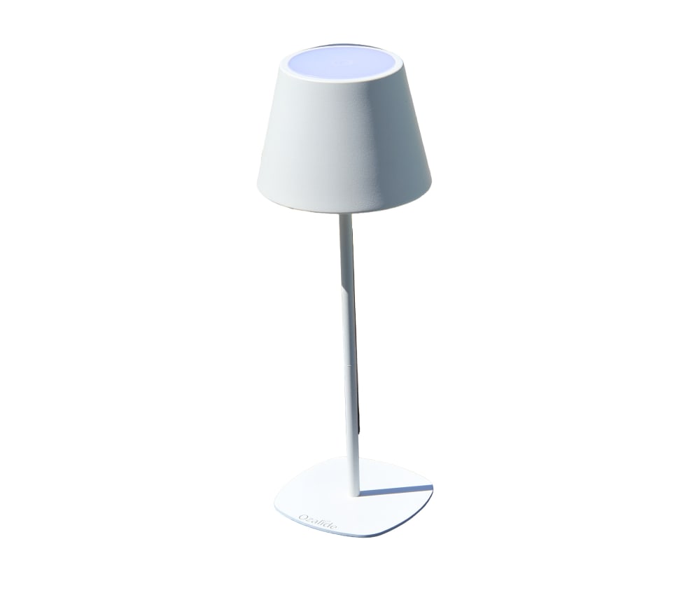 Lampe de table sans fil en métal   4 en 1   blanc