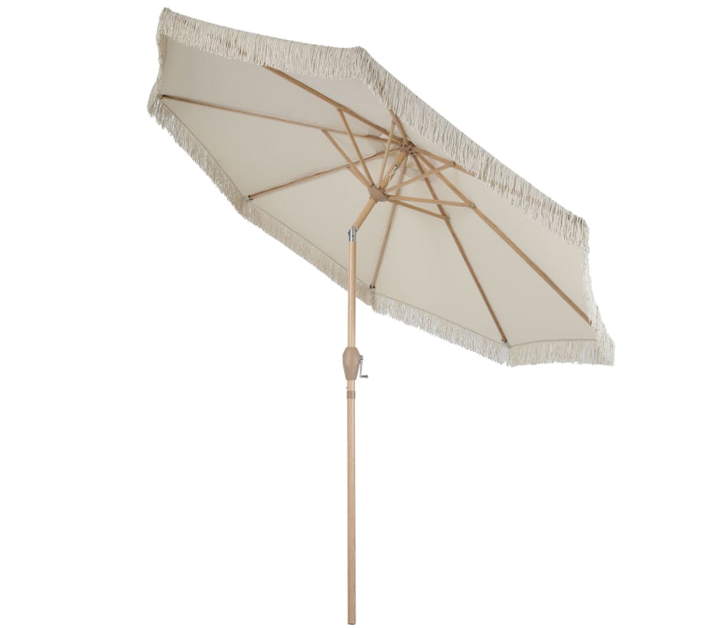 Parasol droit avec frange Ø2,7m - crème - SUNSET