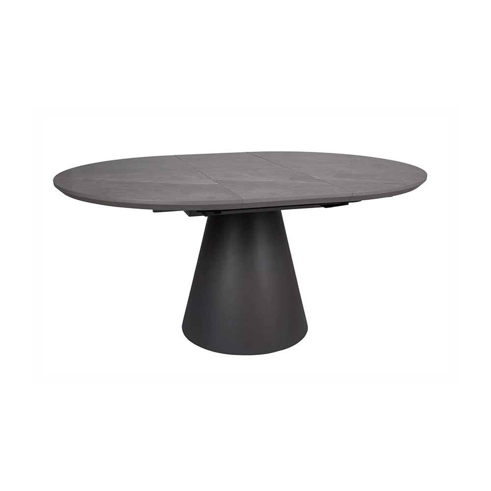 Feldmann-Wohnen Esstisch ausziehbar aus MDF 120-160x120x75cm, marmor grau style modern - Holz