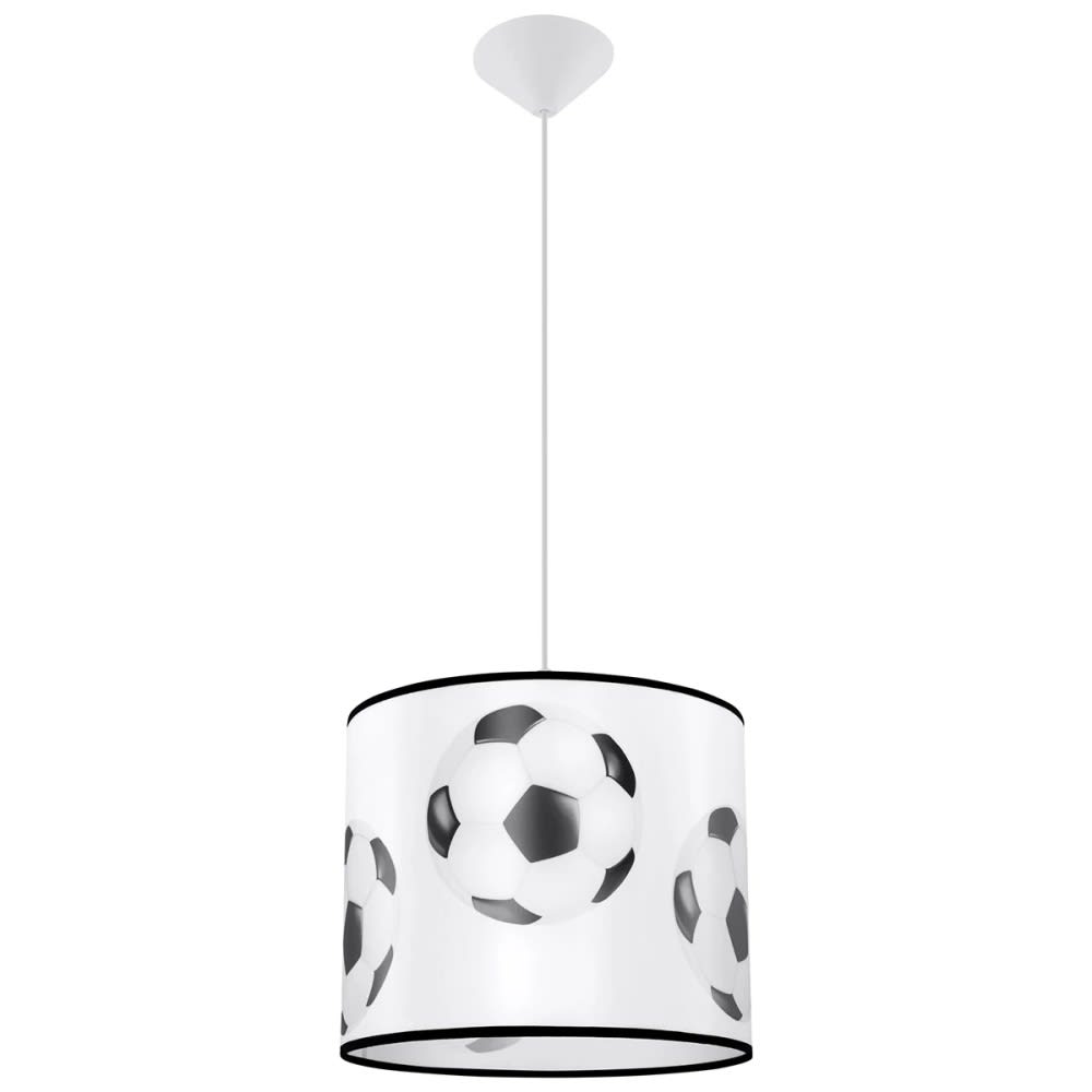 Suspension enfant avec ballon de football noire et blanche Ø 30 cm