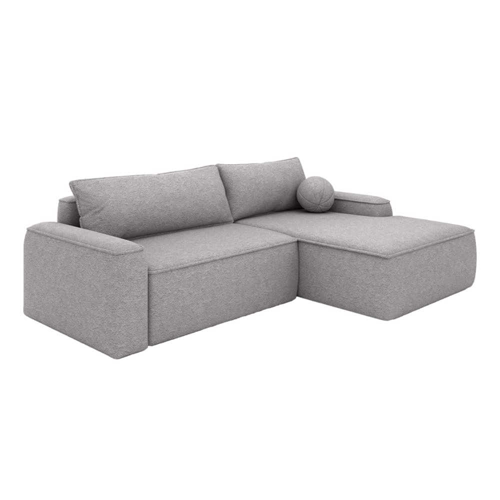 Canapé d'angle en tissu - gris