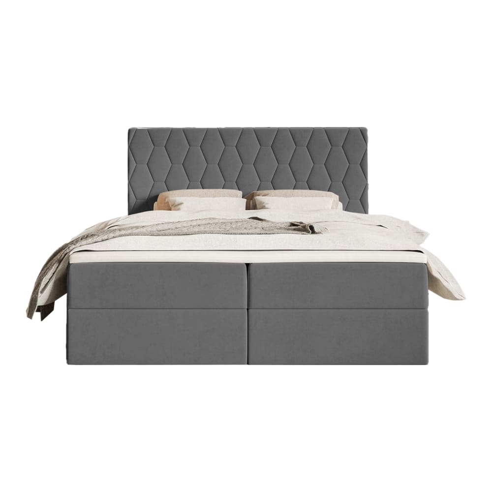 Lit boxspring en velours