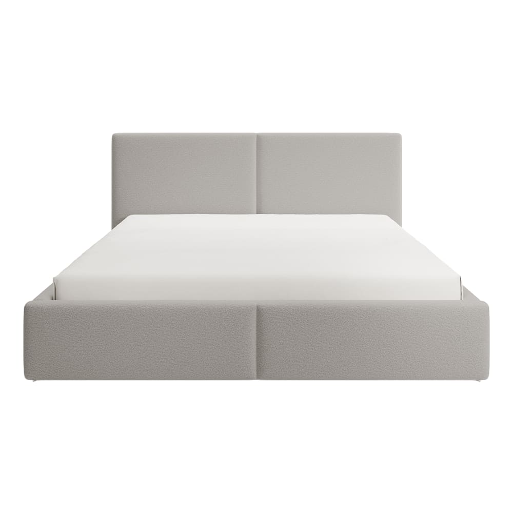 Lit rembourré en tissu - argent