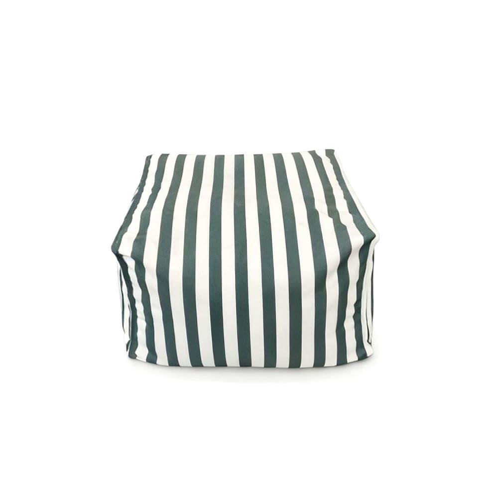 Pouf exterieur rayé