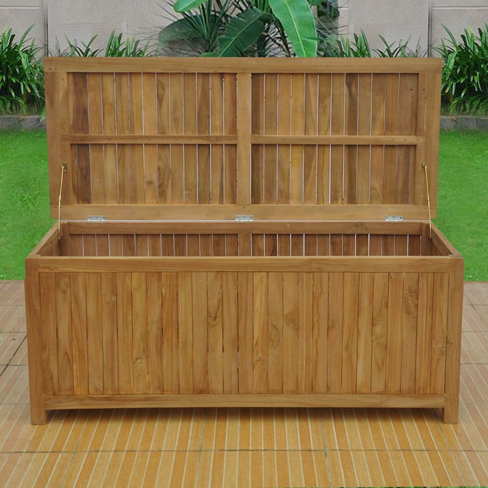 Coffre de rangement teck