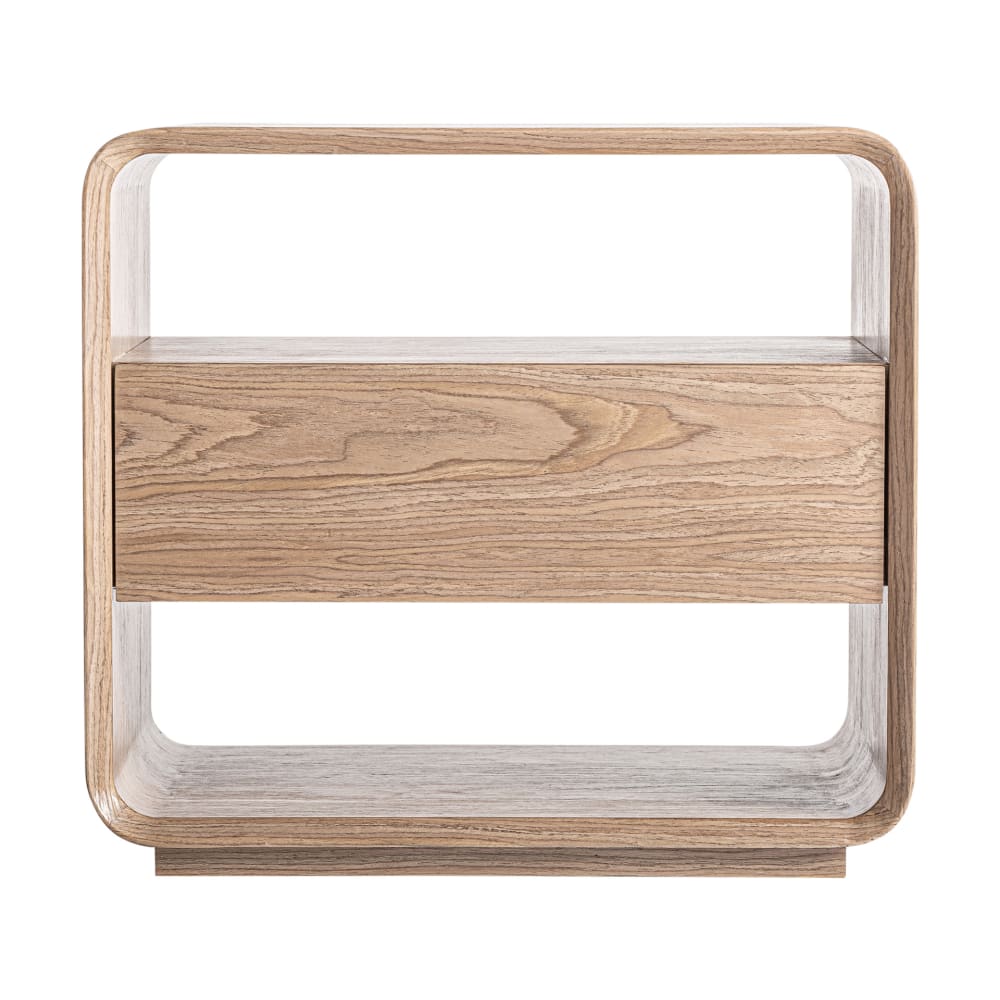 Table de chevet en bois mdf brun clair  en 56x40x52 cm