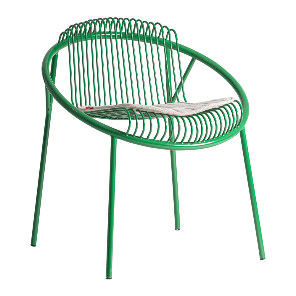 Chaise en fer vert  en