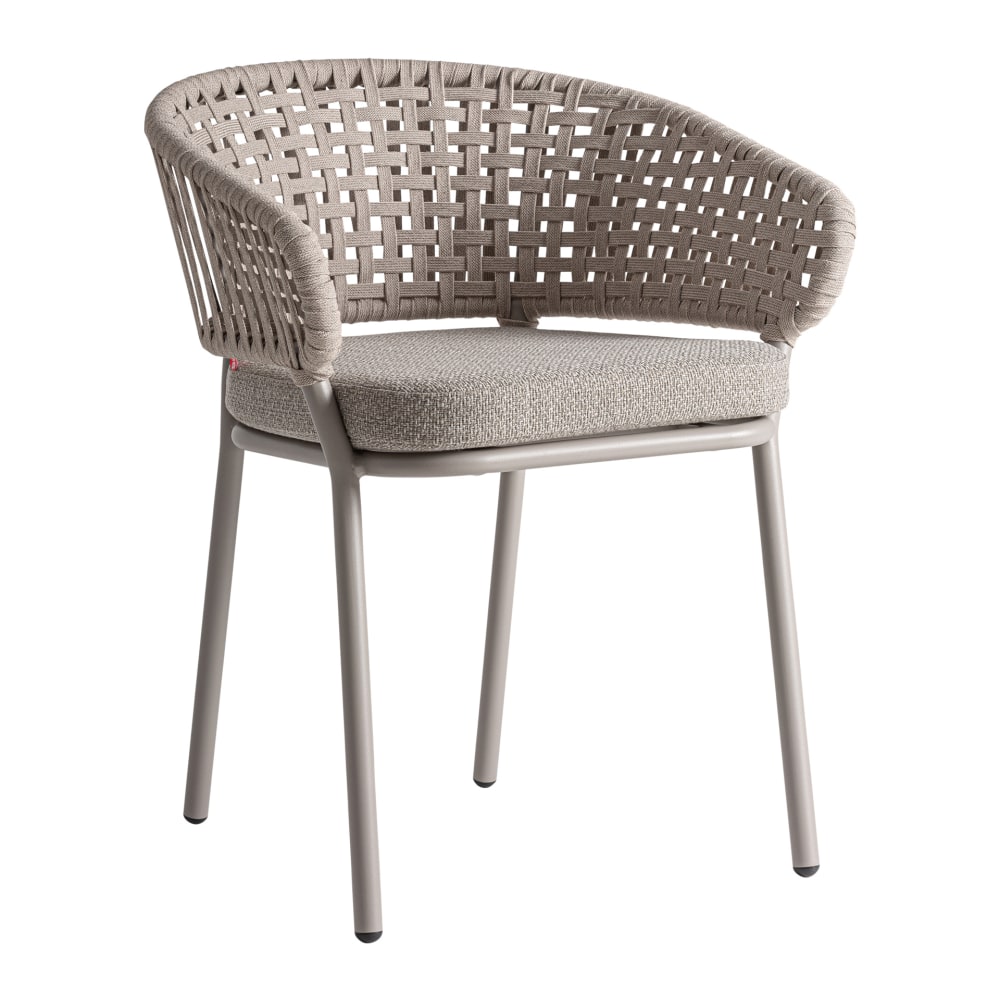 chaise en aluminium taupe