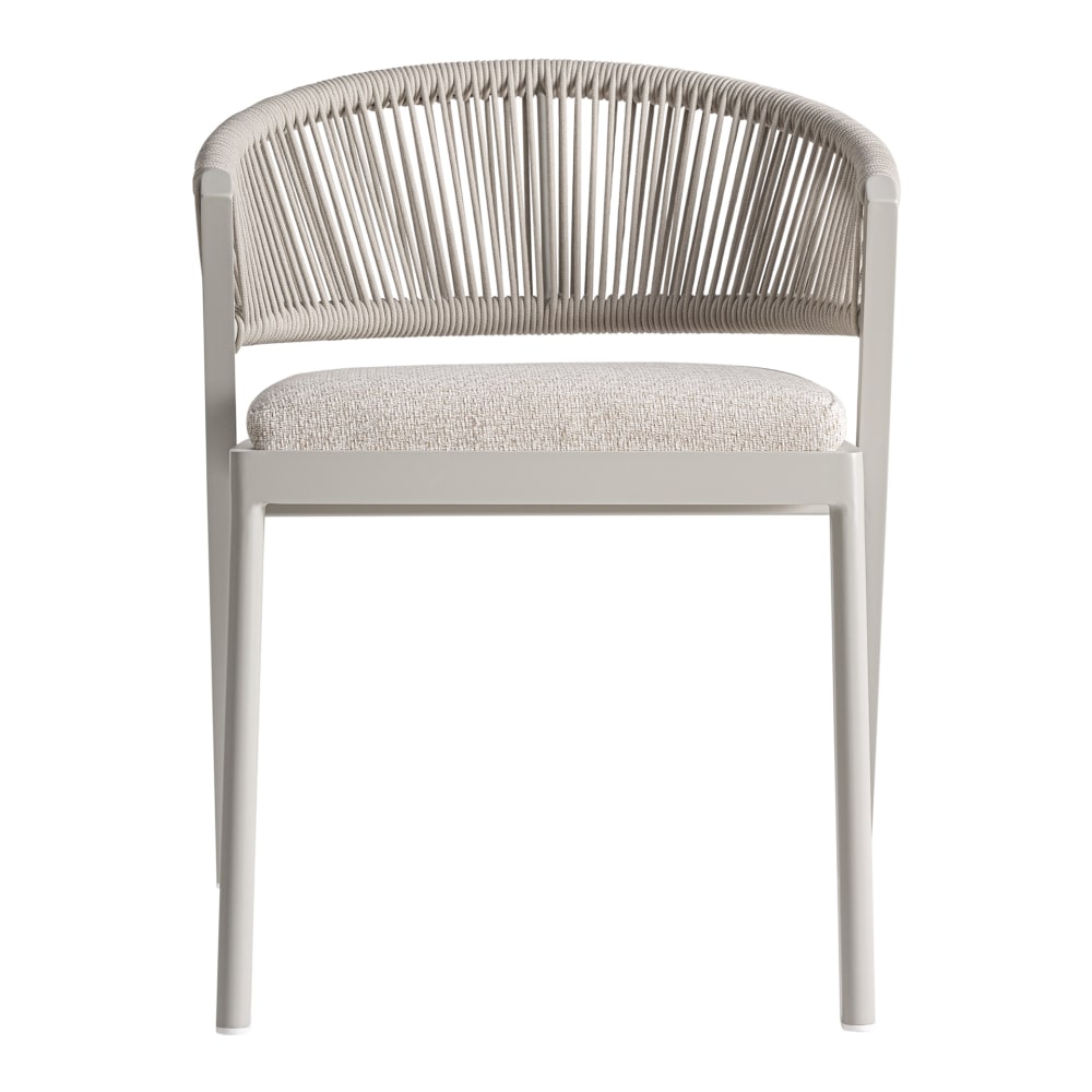 Chaise en aluminium gris  en 56x60x71 cm - lot de 2
