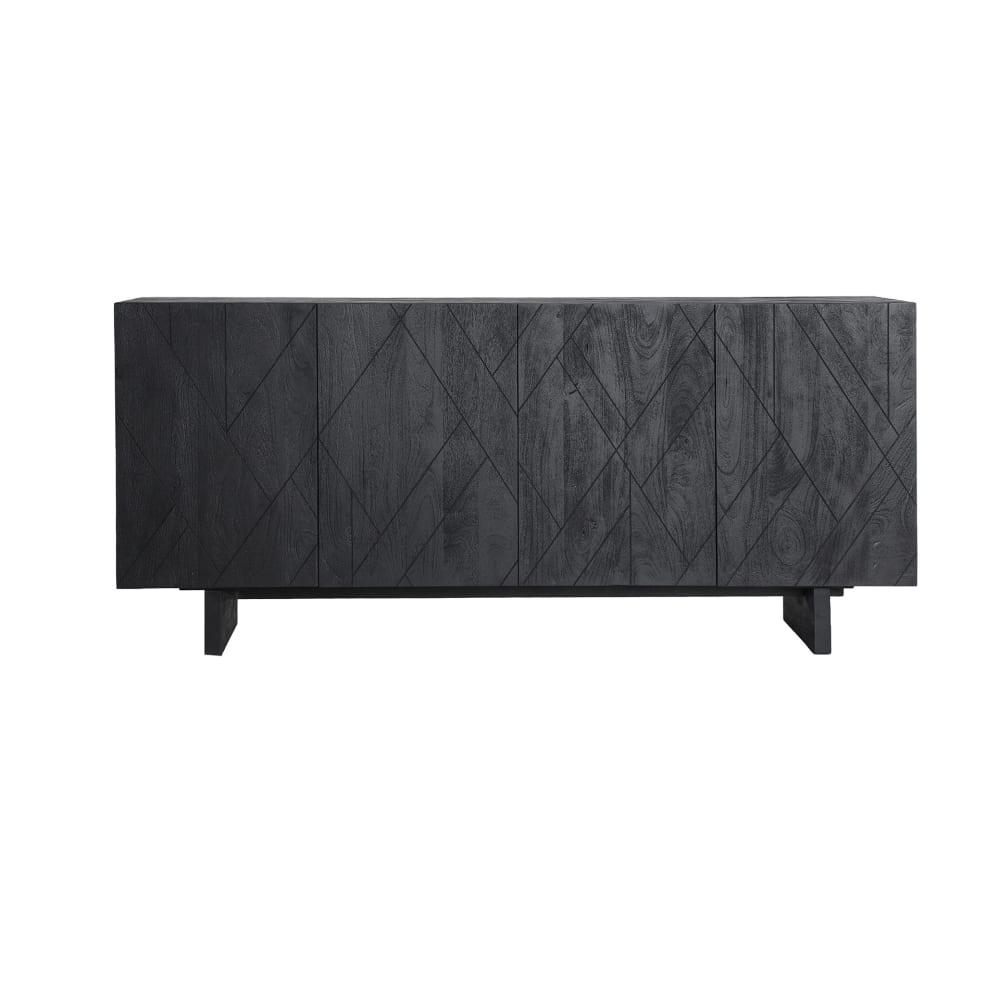 Buffet en bois de mangue noir  en 170x42x75 cm