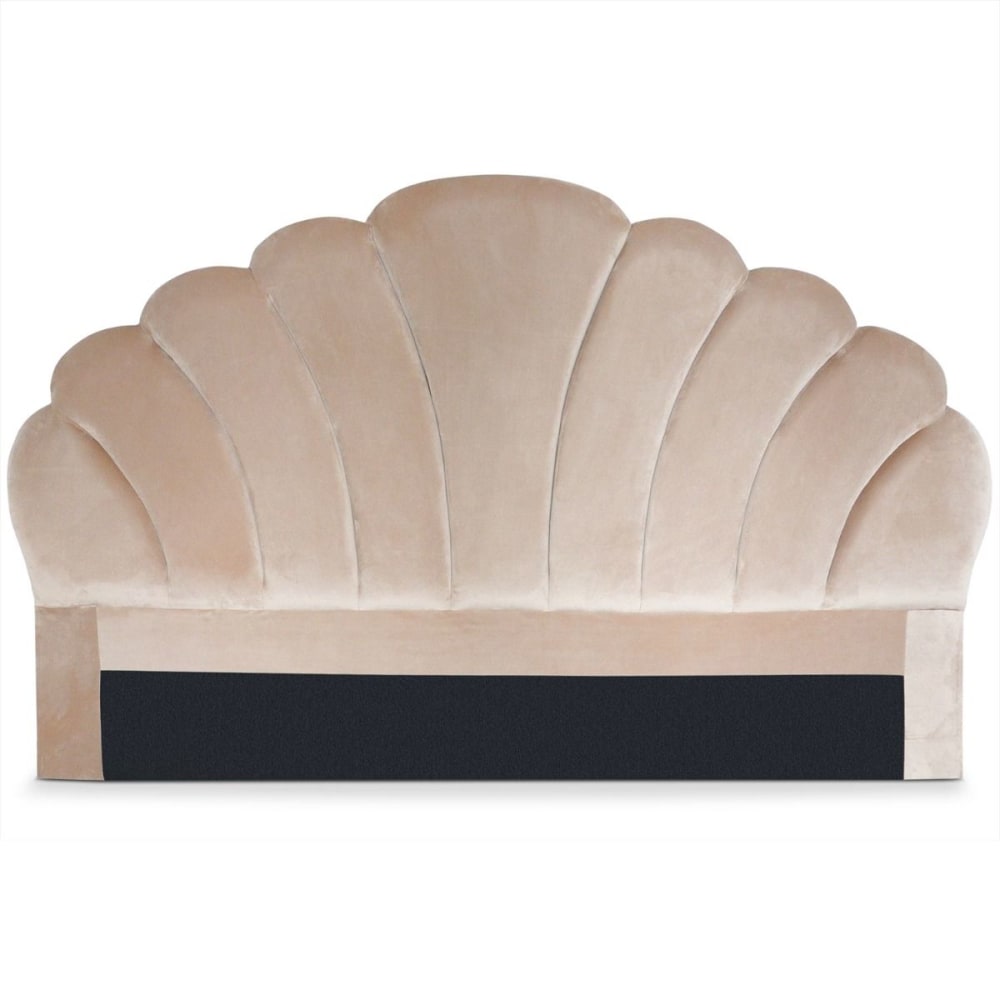 Tête de lit 180 cm velours taupe