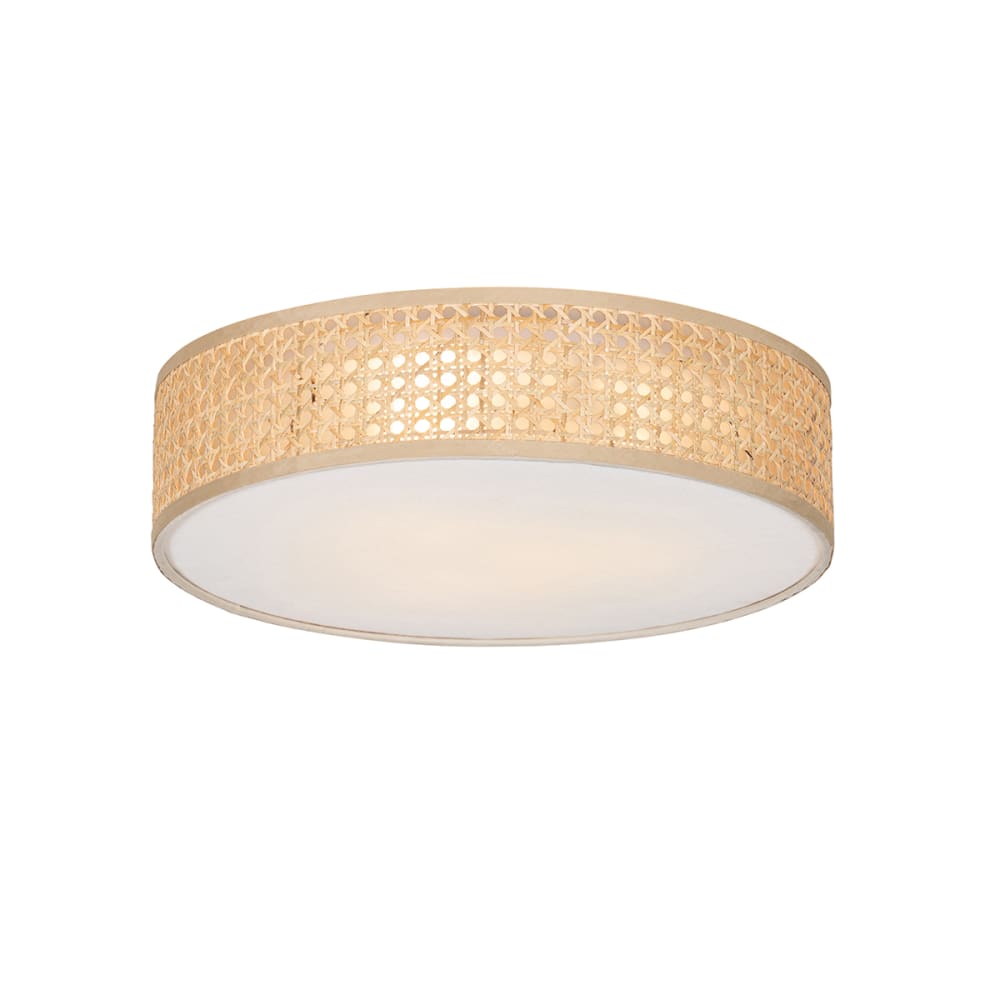 QAZQA Orientalische Deckenleuchte Rattan 40cm 3-flammig style modern Braun Rattan