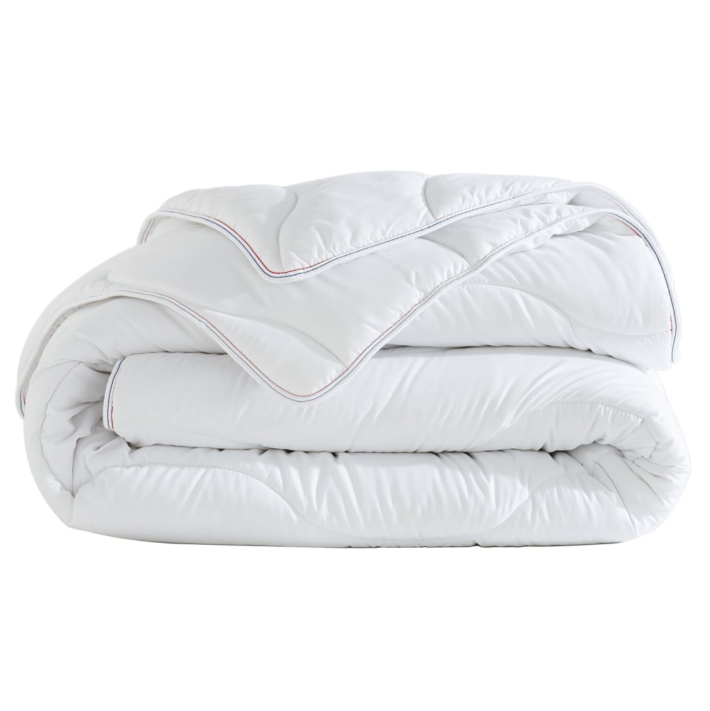 Couette tempérée en polyester blanc 200x200cm Couette tempérée en polyester blanc 200x200cm