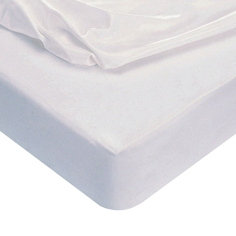 Protège matelas en polyester blanc 140x200cm