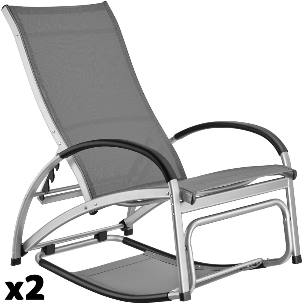 2 chaises longues bascule