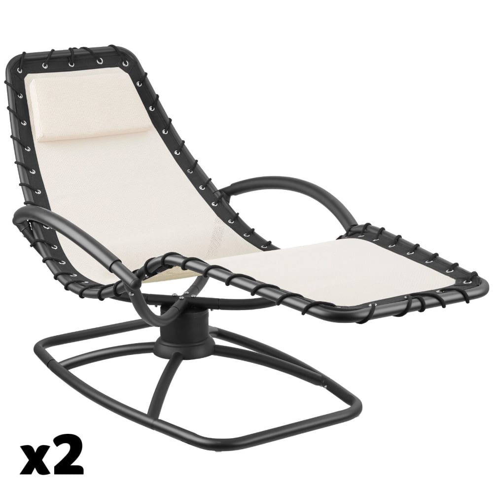 2 chaises longues ergonomiques