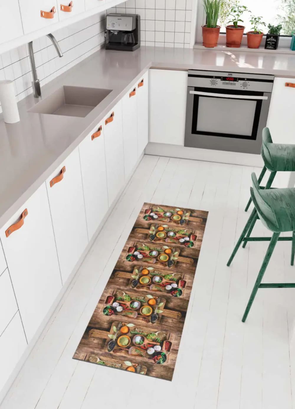 Tapis de cuisine lavable épices multicolore 52x200 cm — vue 3