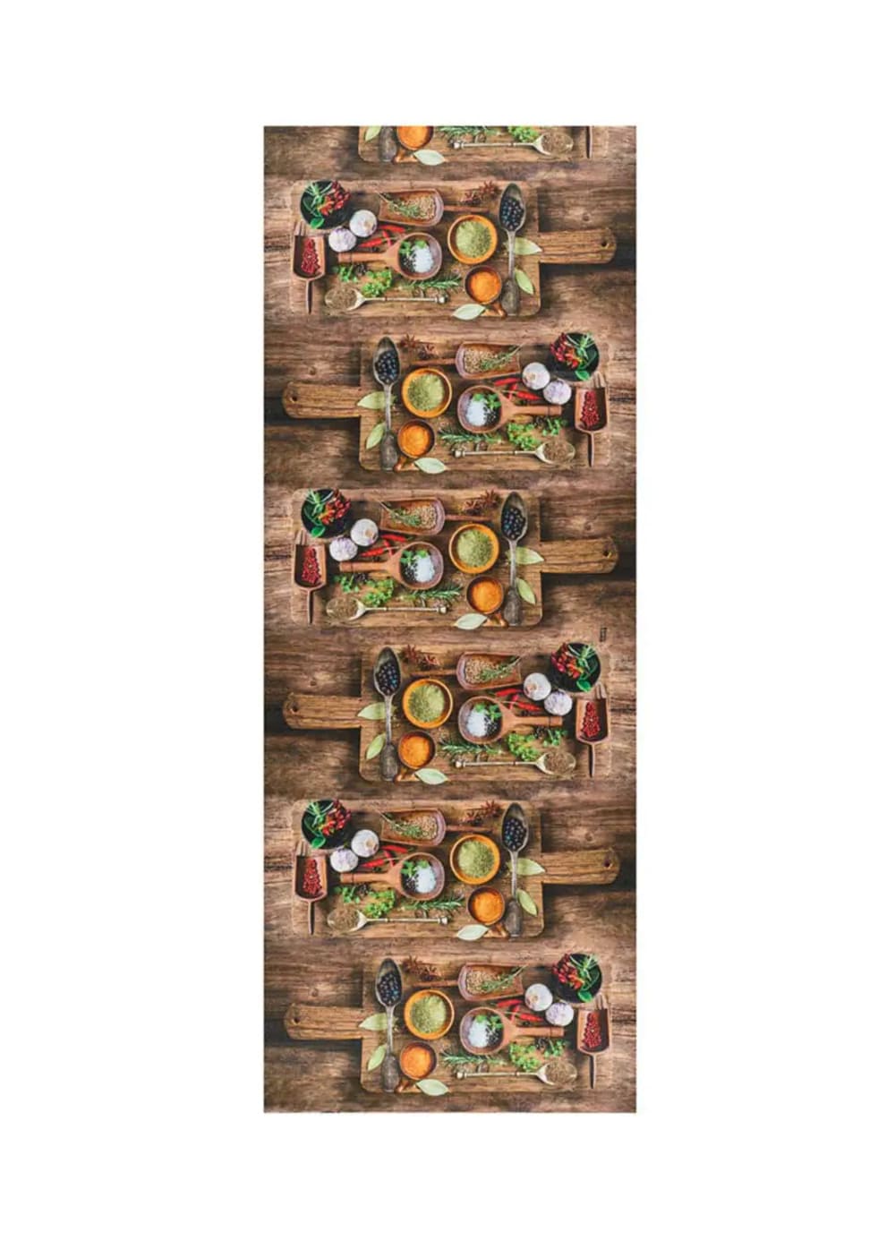 Tapis de cuisine lavable épices multicolore 52x100 cm