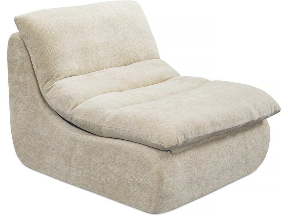 Chauffeuse pour canapé modulable en tissu beige