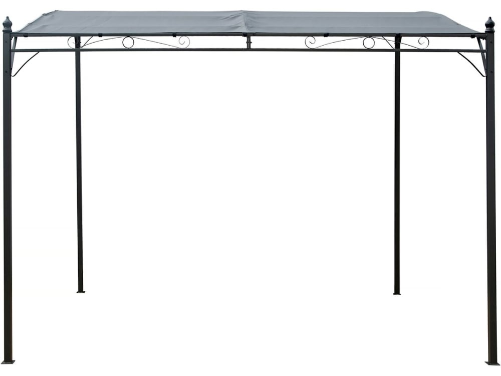 Pergola en acier gris 297 x 248 x 248 cm