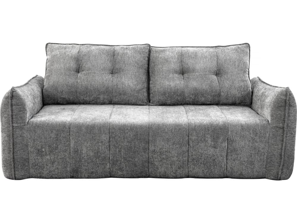 Canapé droit 3 places en tissu gris