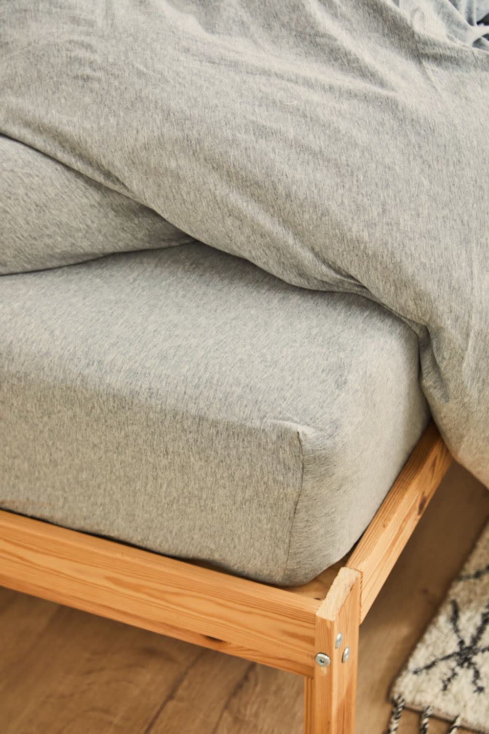 Spannbettlaken Grau 90x190/200 für Ajustable - Maisons Du Monde