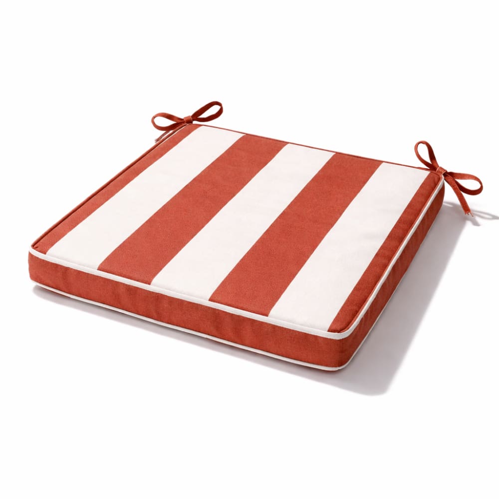 Galette de chaise imperméable déhoussable à rayures arcachon polyester