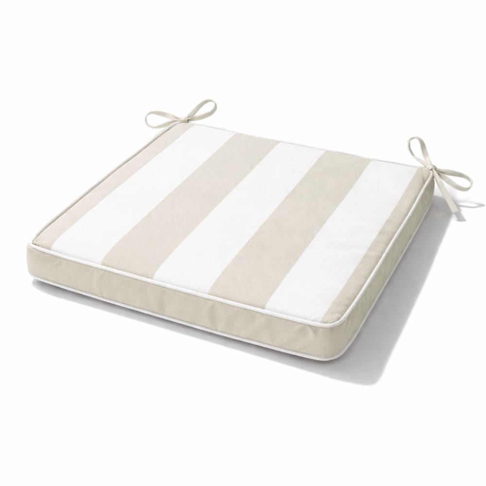 Galette de chaise imperméable déhoussable à rayures arcachon polyester