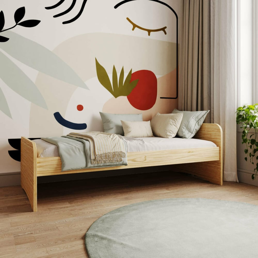 Lit bois massif 90x200 cm (ID Kids) - Image 2