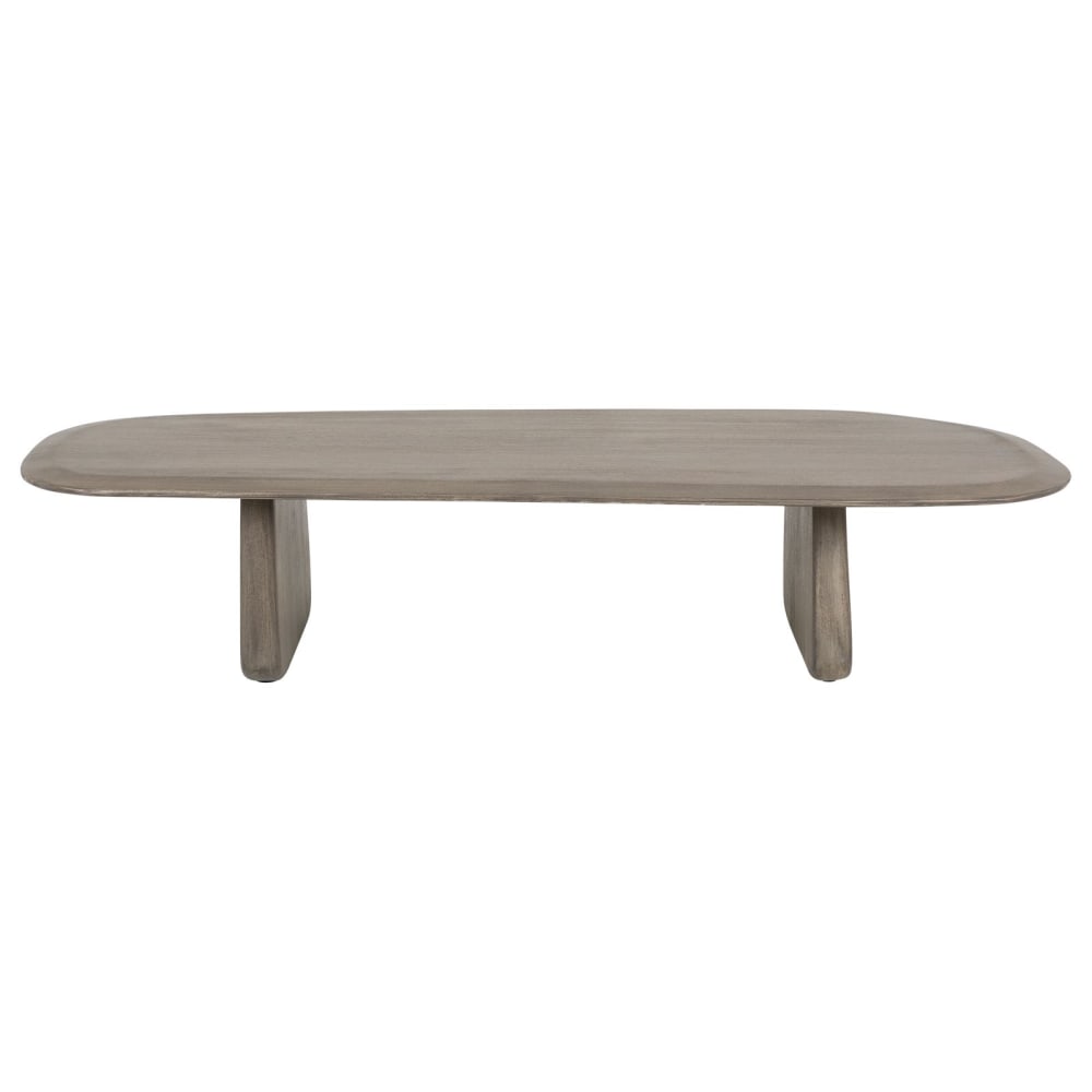 Table basse en bois de manguier massif, gris