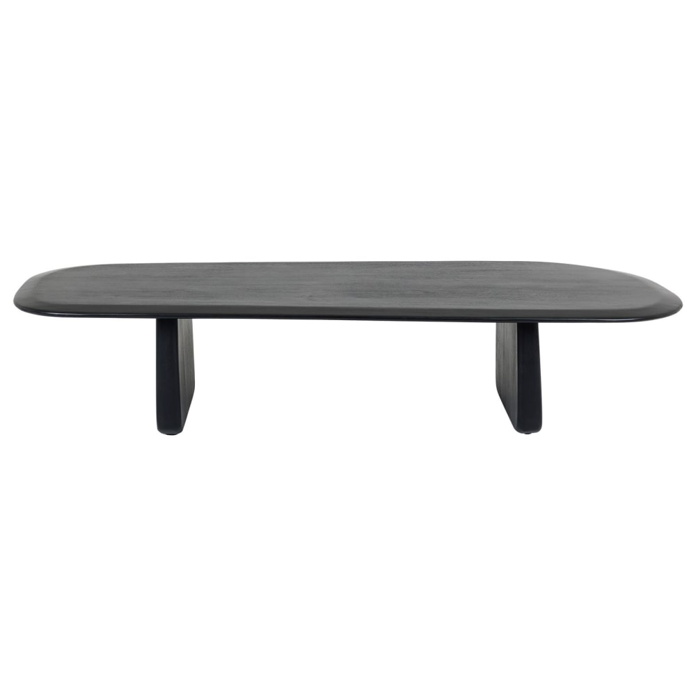 Table basse en bois massif, noir